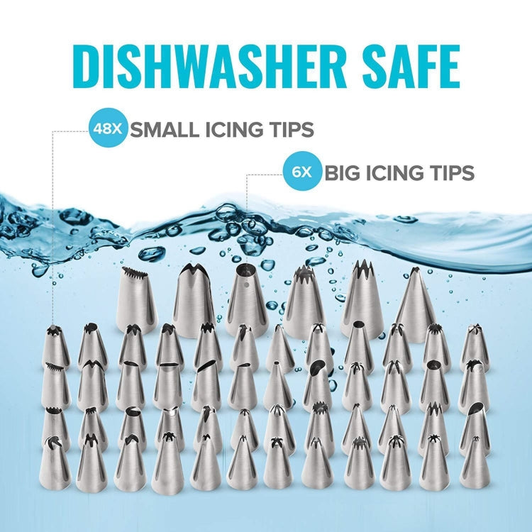 106 in 1 Cake Turntable Set Stainless Steel Decorating Mouth Cake Decorating Baking Tool