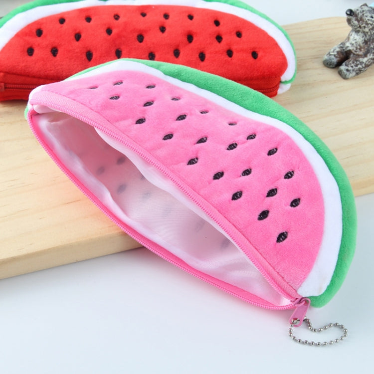 Cute Watermelon Shape Plush Pencil Bag