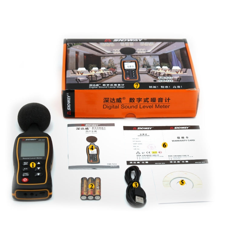 SNDWAY Handheld High Precision Noise Decibel Meter