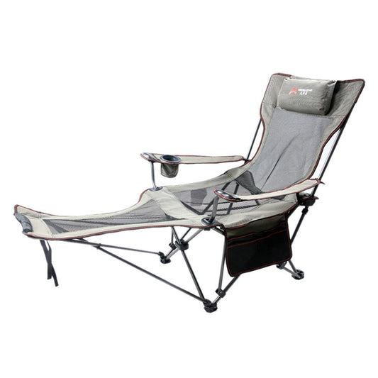 Portable Outdoor Folding Recliner Wild Fishing Camping Leisure Stool Stainless Steel Folding Beach Chair Furniture