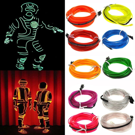 Flexible LED Light EL Wire String Strip Rope Glow Decor Neon Lamp USB Controlle  3M Energy saving Mask glasses glow line F277, TBD0156472001A, TBD0156472001B, TBD0156472001C, TBD0156472001D, TBD0156472001E, TBD0156472001F, TBD0156472001G, TBD0156472001...