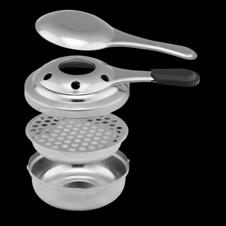 Outdoor Mini Stainless Steel Handle Alcohol Stove Camping Fuel Small Hot Pot Windproof Alcohol Stove