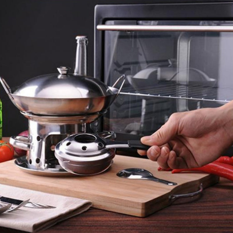 Outdoor Mini Stainless Steel Handle Alcohol Stove Camping Fuel Small Hot Pot Windproof Alcohol Stove