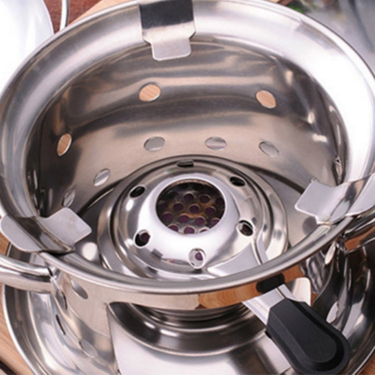 Outdoor Mini Stainless Steel Handle Alcohol Stove Camping Fuel Small Hot Pot Windproof Alcohol Stove