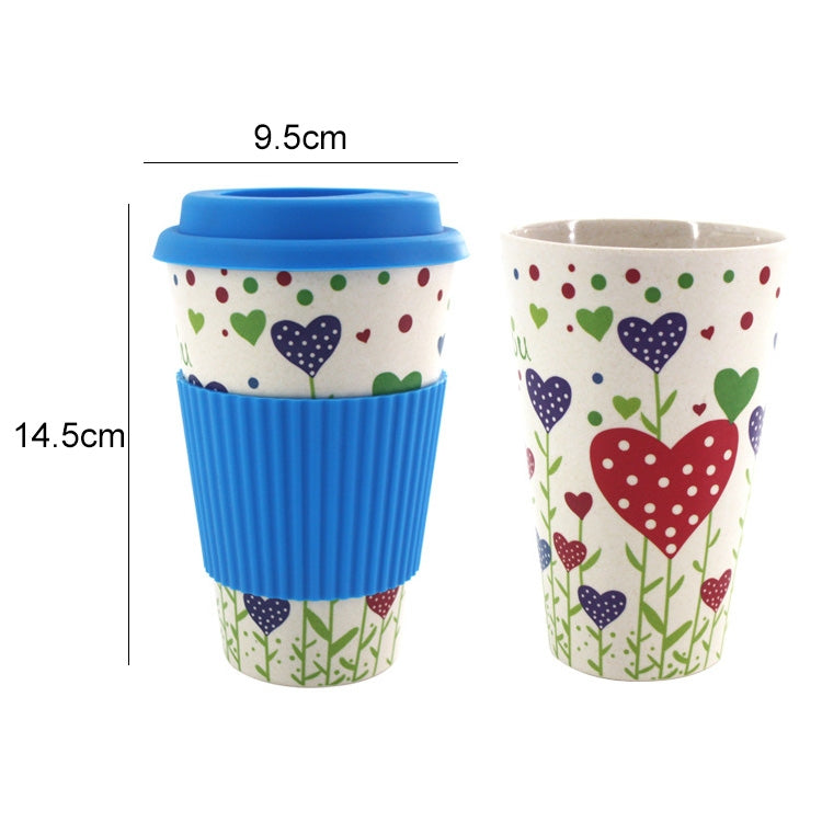 400ML Reusable Bamboo Fibre Coffee Cups Silicone Eco Friendly Travel Coffee Mugs