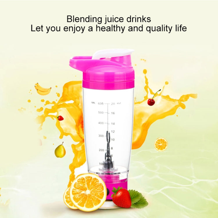 600ML Mixer Water Bottle Portable Electric Protein Automatic Creative Coffee Milk Cup