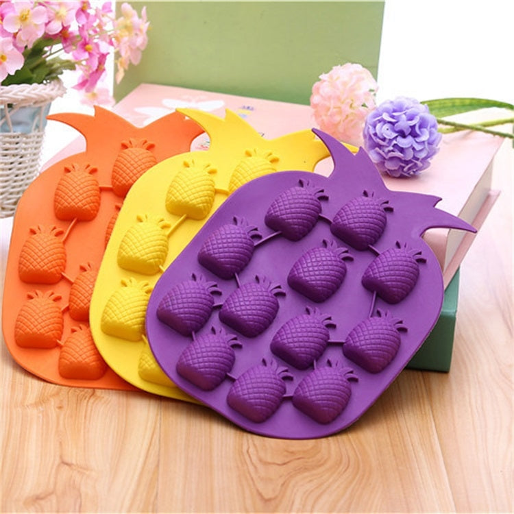 5 PCS Pineapple Creative Silicone Ice Tray Ice Maker Ice Mold, Random Color Delivery