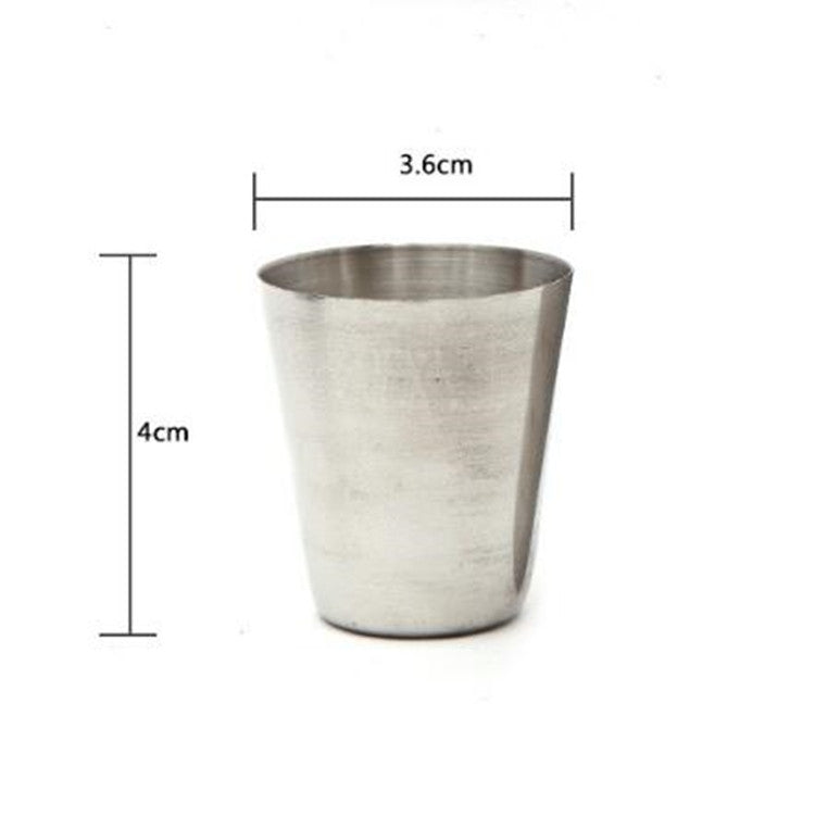 2 Sets Outdoor Mini Stainless Steel Small Wine Glass Hiking Camping Travel Portable Drinking Cup Set with Leather Case