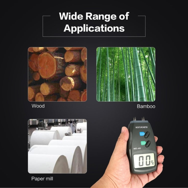 MD-4G 4 Pins Wood Moisture Meter Digital LCD Soil Grain Moisture Meters