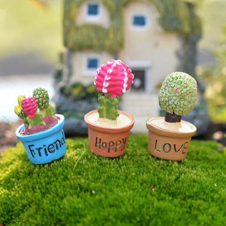 Mini Cute Potted Artificial Plant Flower Miniature Doll House Decoration Accessories
