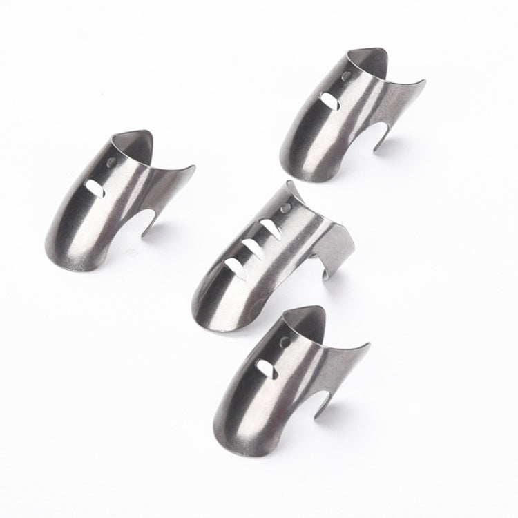 4 PCS / Set Adjustable Stainless Steel Finger Hand Guard Finger Protector Knife Slice Chop Safe Cooking Tools