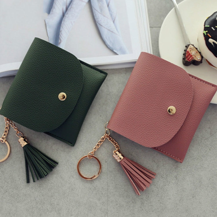 Fashion Women Wallet Short Leather Mini Casual ID Card Holders Bags Ladies Coin Clutch Tassel Bag