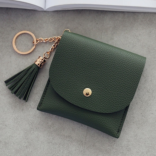 Fashion Women Wallet Short Leather Mini Casual ID Card Holders Bags Ladies Coin Clutch Tassel Bag