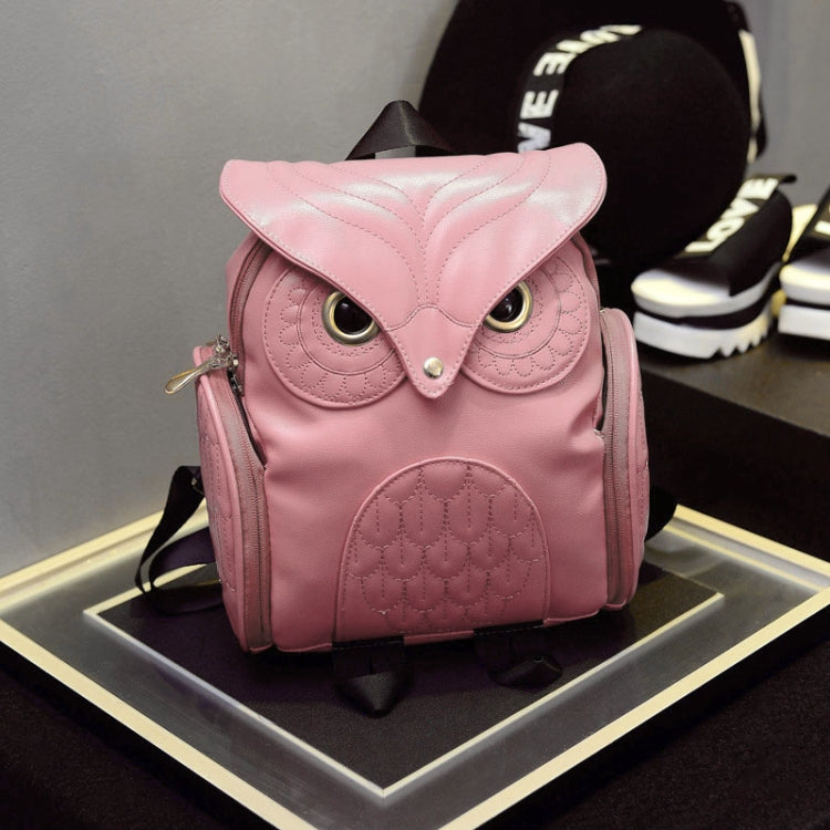 Owl Pattern Shoulder Bag Female PU Personality Backpack