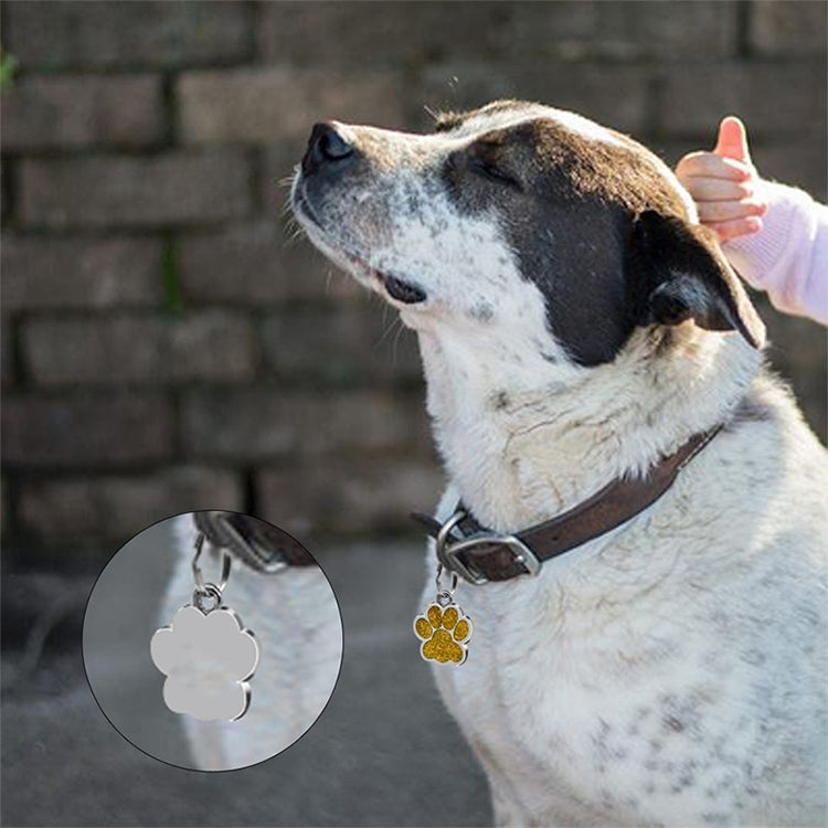 10 PCS Enamel Cat Dog  Bear Paw Prints Key Chain Jewelry Making