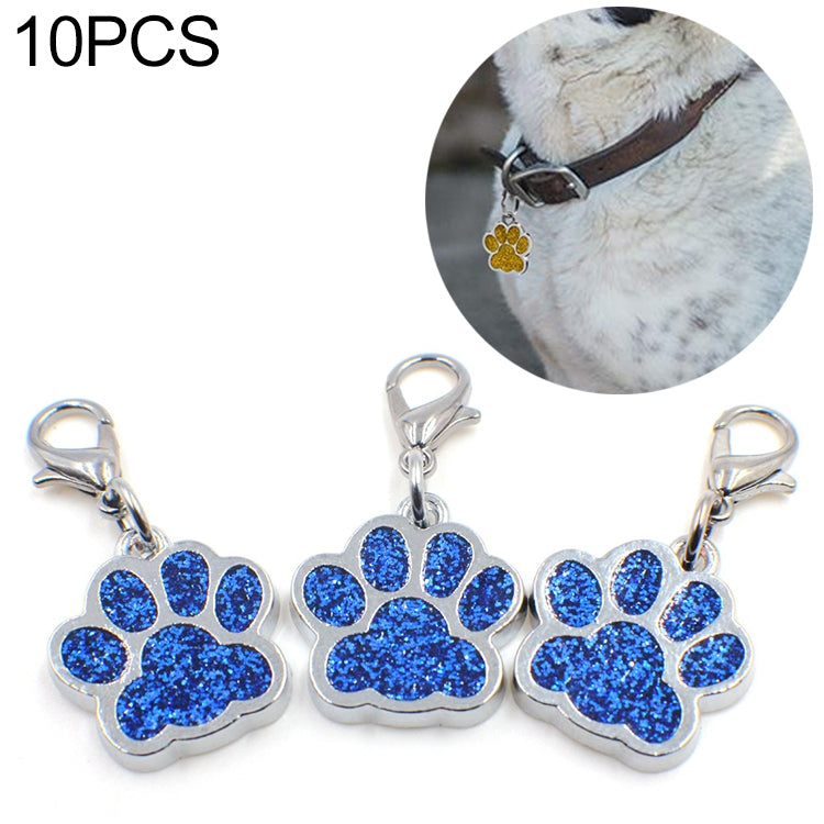 10 PCS Enamel Cat Dog  Bear Paw Prints Key Chain Jewelry Making