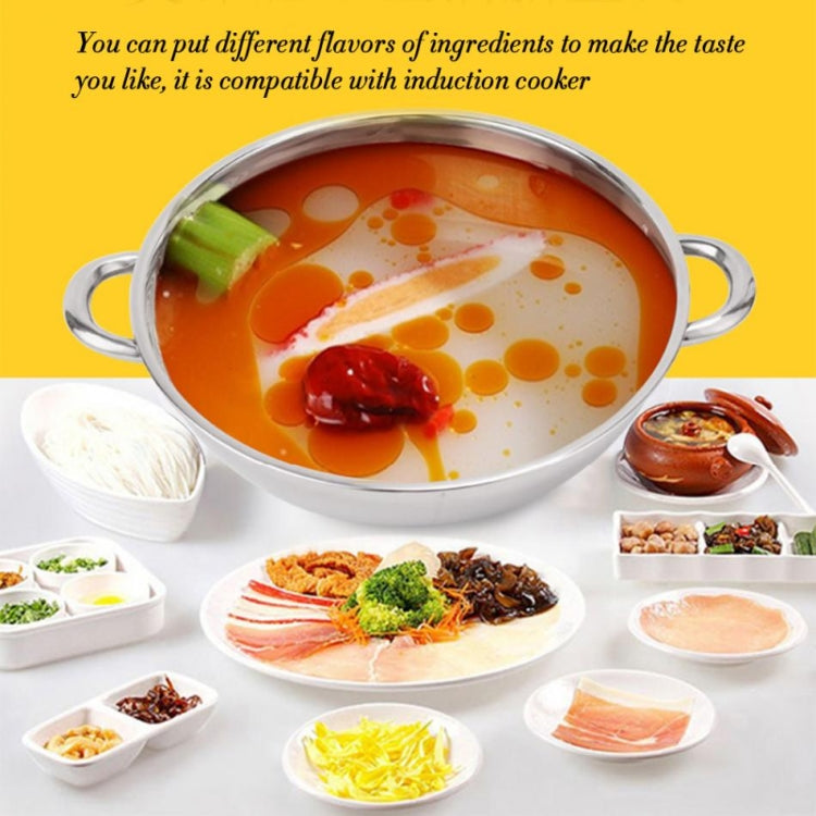 Stainless Steel Hot Pot Thick Non-magnetic Clear Soup Pot Double-eared Hot Pot