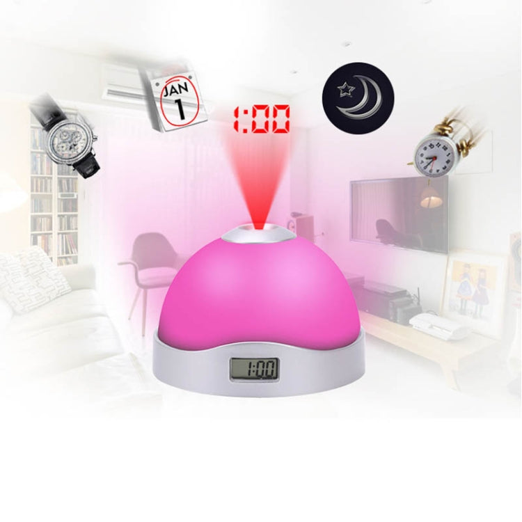 Lazy Magic Colorful Luminous Projection Clock LED Hemisphere Alarm Clock