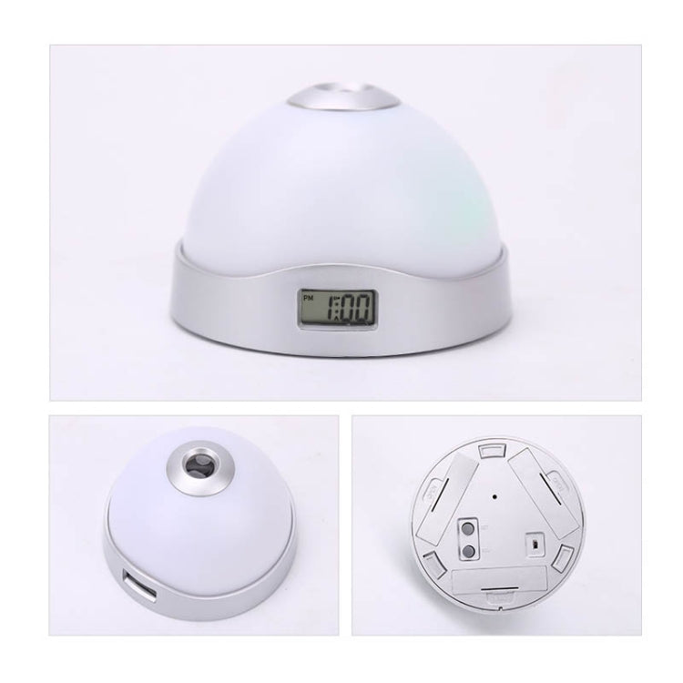 Lazy Magic Colorful Luminous Projection Clock LED Hemisphere Alarm Clock