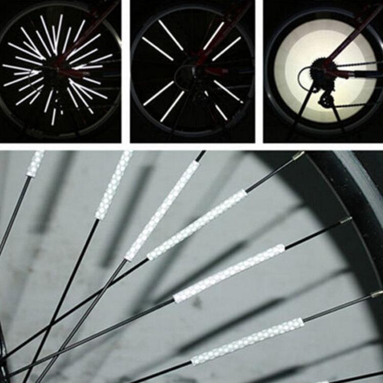 2 BAGS Bicycle Mountain Bike Riding Wheel Rim Spoke Mount Clip Tube Warning Light Strip Outdoor Reflector