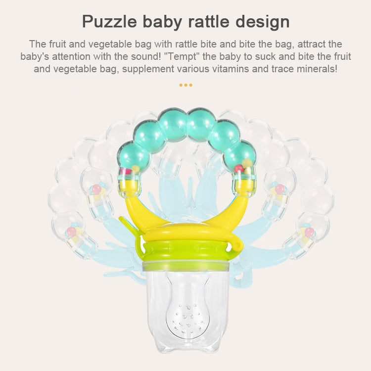 Baby Nipple Fresh Food Fruit Milk Feeding Bottles Learn Feeding Drinking Handle Teething Pacifier with Bell