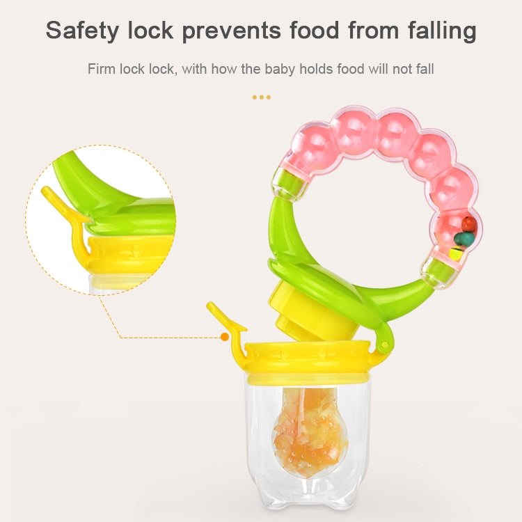 Baby Nipple Fresh Food Fruit Milk Feeding Bottles Learn Feeding Drinking Handle Teething Pacifier with Bell