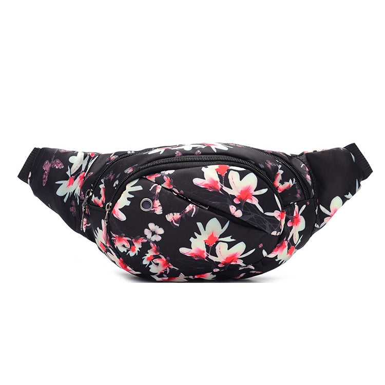 Color Printing Multi-function Casual Pockets Ladies Outdoor Purse Waist Bag