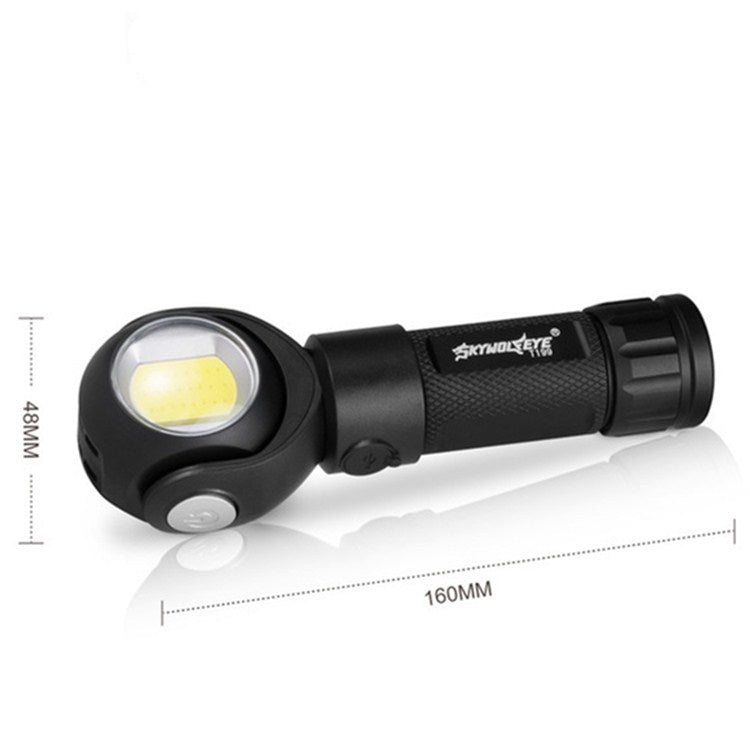 SKYWOLFEYE  Lamp Head 360 Degree Rotation USB Rechargeable LED Glare Flashlight With Magnet COB Work Light
