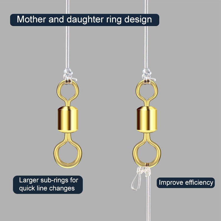 100 PCS Fishing Tackle Supplies Zimu Swivel Gold-plated Swivel Fishing Accessories