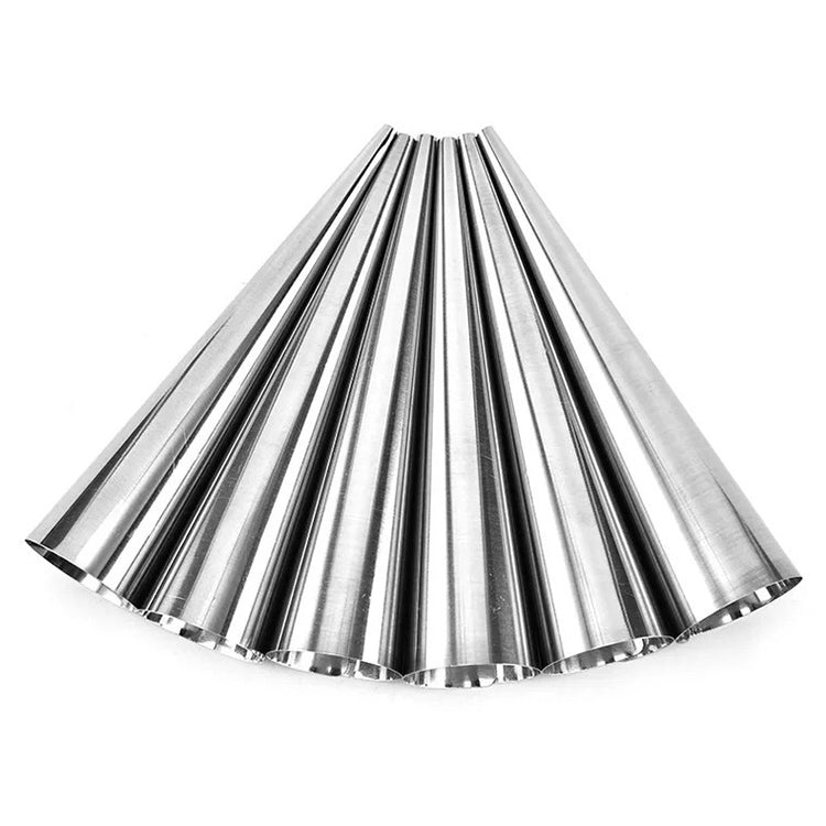 5 PCS Cone Roll Moulds Stainless Steel Spiral Nozzle Croissants Pastry Cream Horn Cake Mold