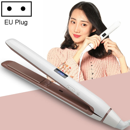 Professional Hair Straightener LED Display Ceramic Coating Plate Ionic Curling Flat Iron