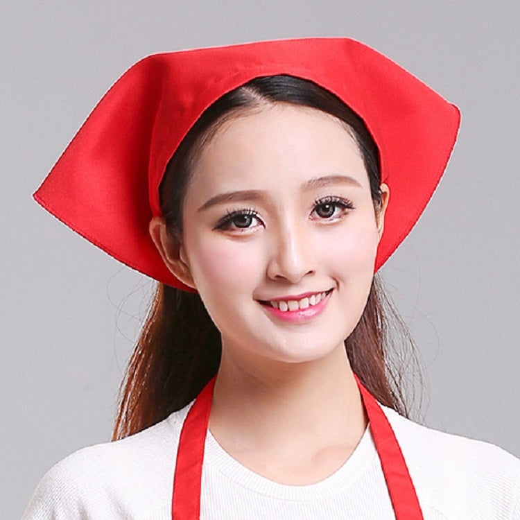 Waiter Men and Women Kitchen Work Turban Hat Triangle Scarf Chef Hat