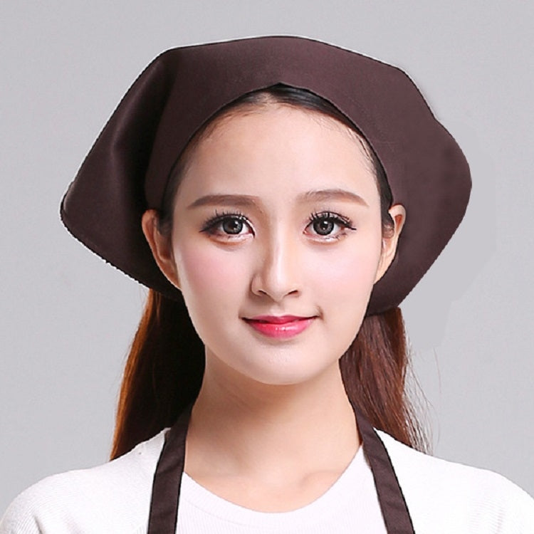 Waiter Men and Women Kitchen Work Turban Hat Triangle Scarf Chef Hat