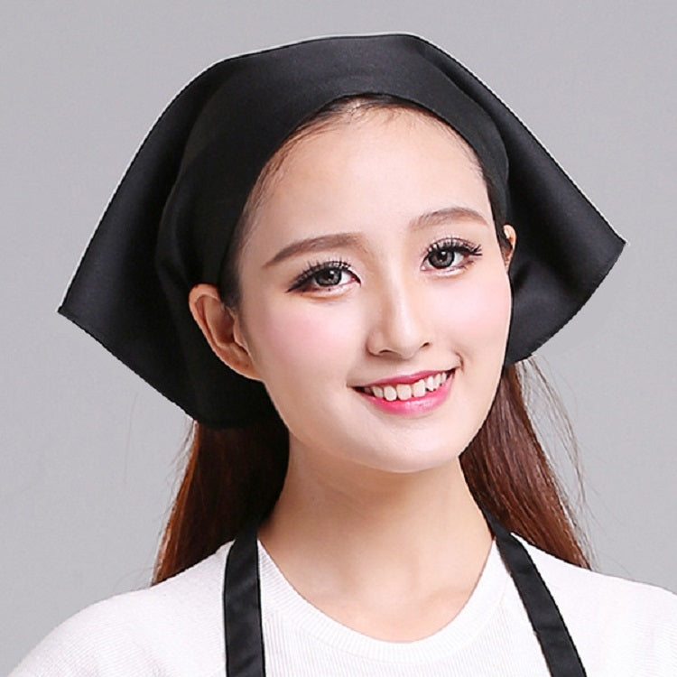 Waiter Men and Women Kitchen Work Turban Hat Triangle Scarf Chef Hat