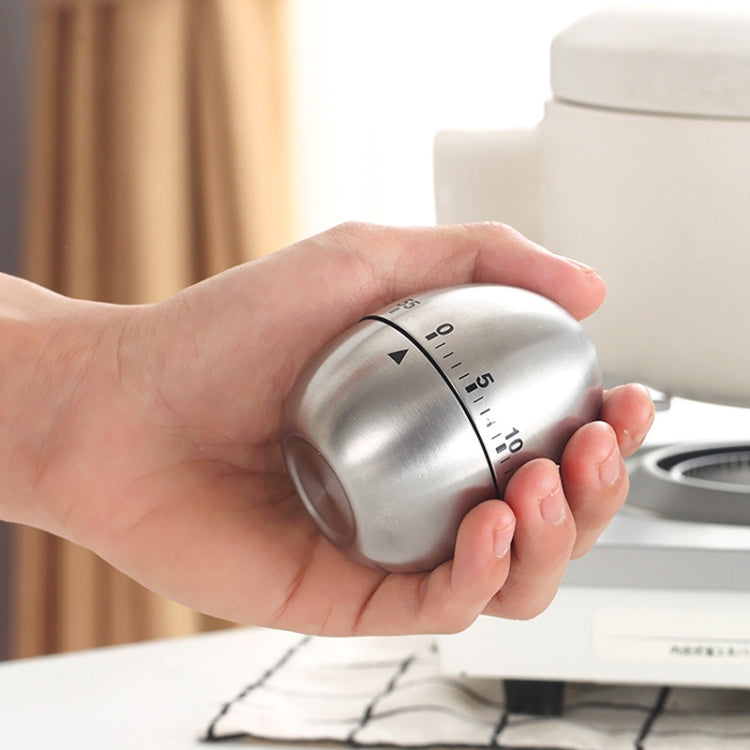 Mechanical Egg Kitchen Cooking Timer Alarm 60 Minutes Stainless Steel  Kitchen Tools