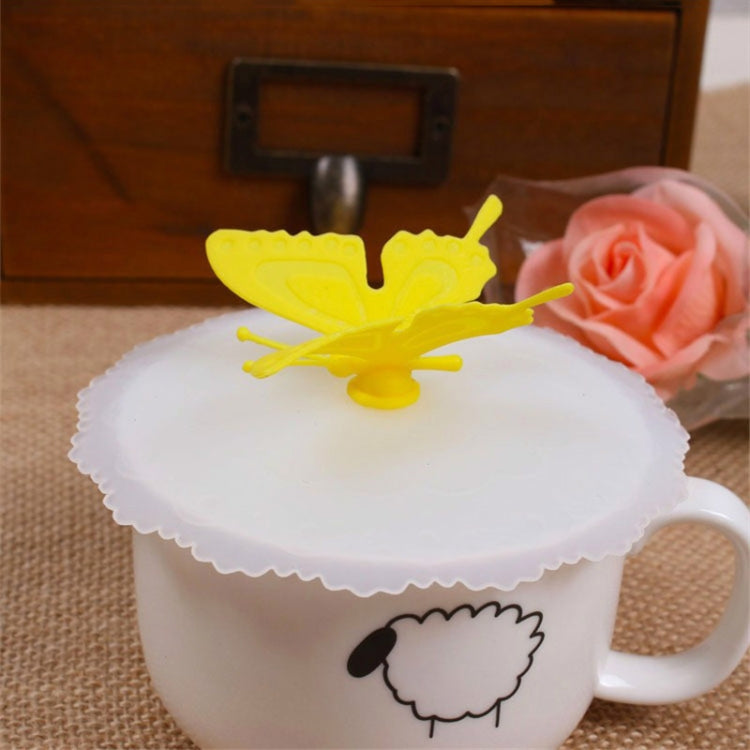 2 PCS Creative Dustproof Silicone Butterfly Transparent Lace Cup Cover