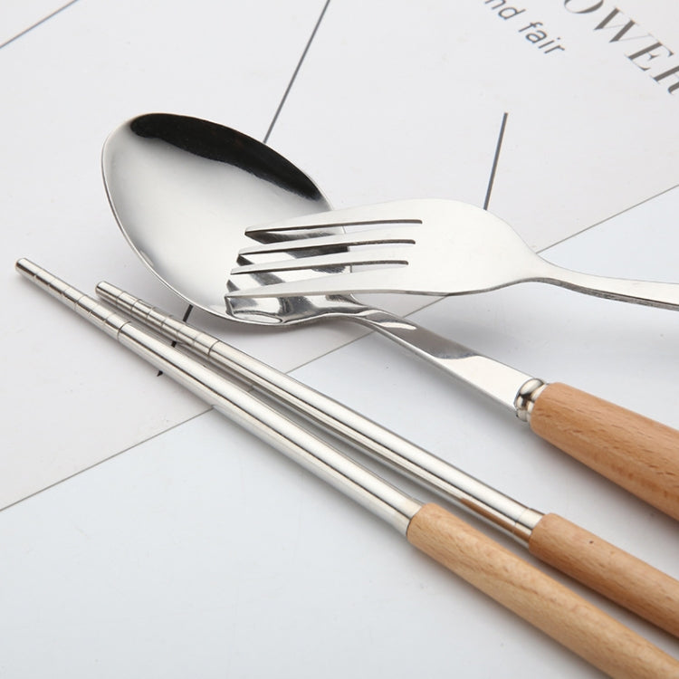 3 in 1 Spoon Chopsticks Fork Cutlery Set Three-piece Creative Work Students Portable Tableware