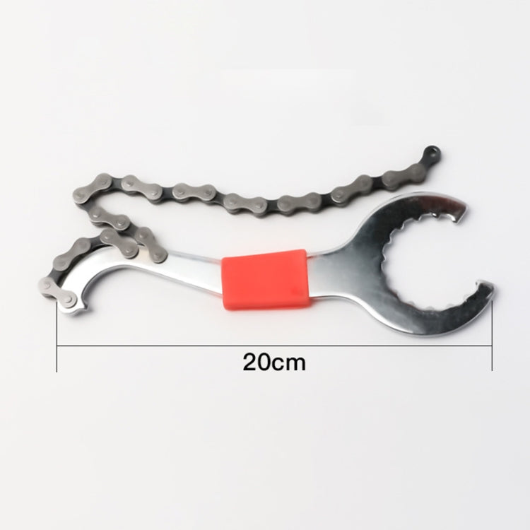 2 PCS Three-in-one Bicycle Integrated Bottom Shaft Flywheel Fixed Wrench Tail Hook Tool