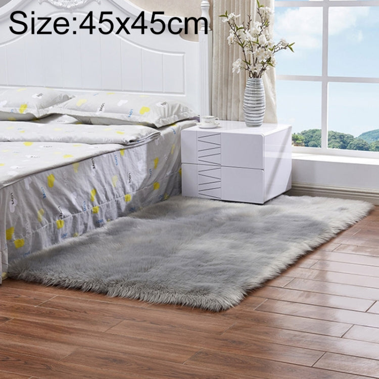 Luxury Rectangle Square Soft Artificial Wool Sheepskin Fluffy Rug Fur Carpet