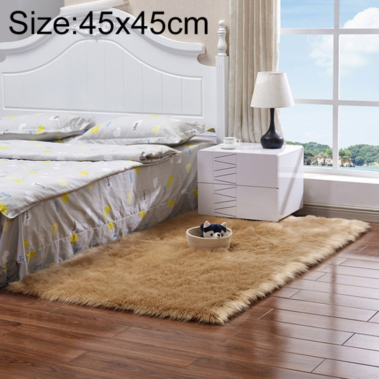 Luxury Rectangle Square Soft Artificial Wool Sheepskin Fluffy Rug Fur Carpet