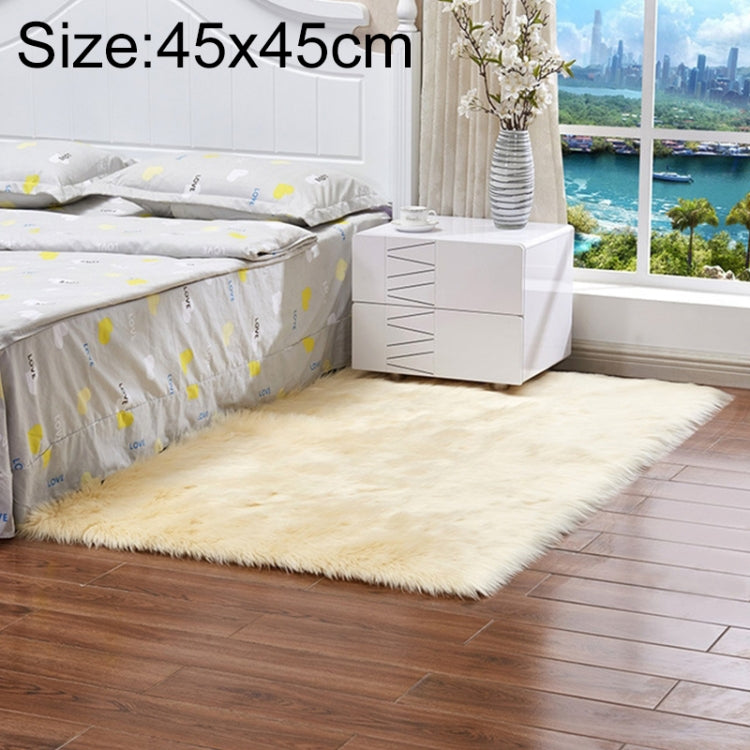 Luxury Rectangle Square Soft Artificial Wool Sheepskin Fluffy Rug Fur Carpet
