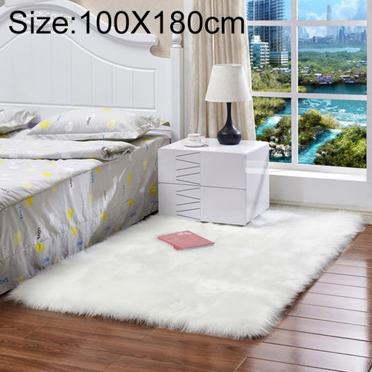 Luxury Rectangle Square Soft Artificial Wool Sheepskin Fluffy Rug Fur Carpet