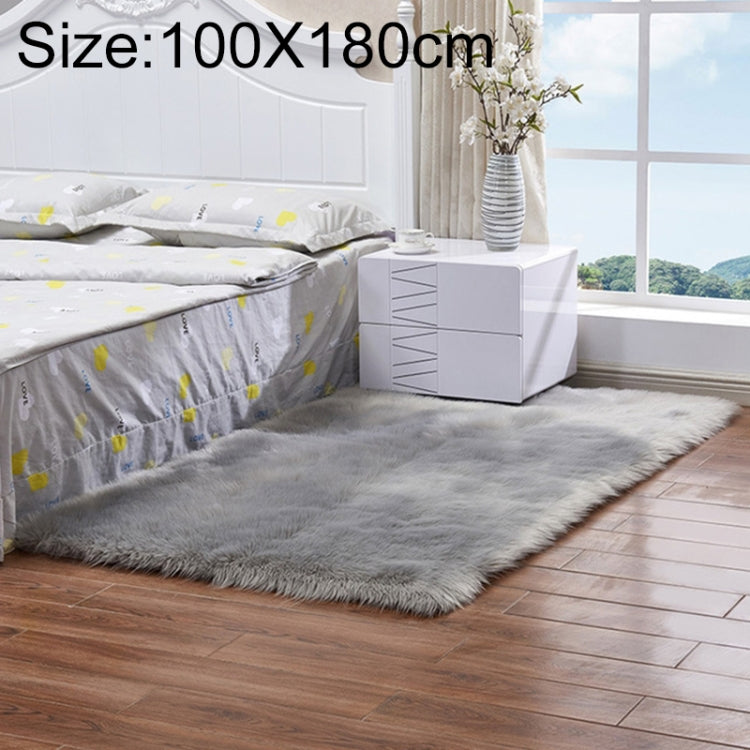 Luxury Rectangle Square Soft Artificial Wool Sheepskin Fluffy Rug Fur Carpet
