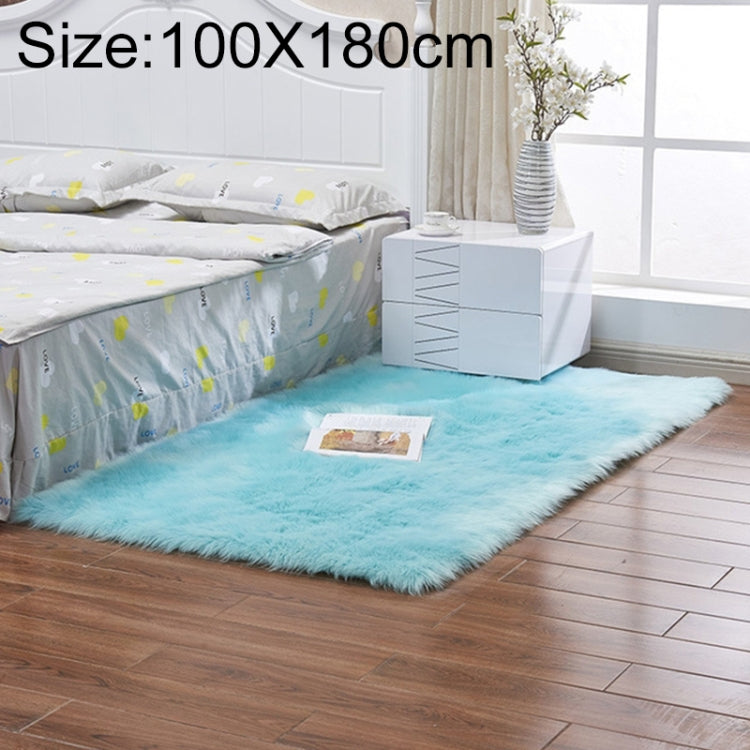 Luxury Rectangle Square Soft Artificial Wool Sheepskin Fluffy Rug Fur Carpet