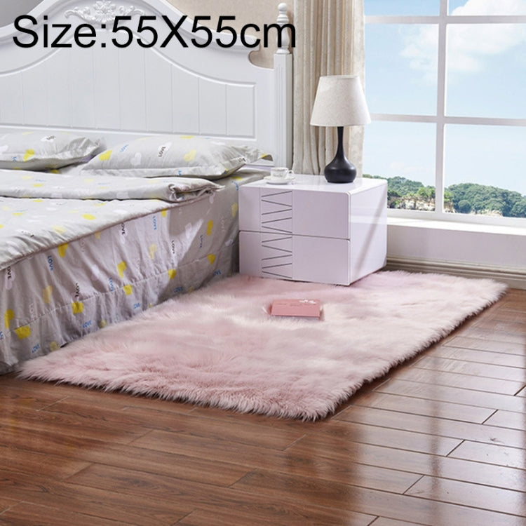 Luxury Rectangle Square Soft Artificial Wool Sheepskin Fluffy Rug Fur Carpet