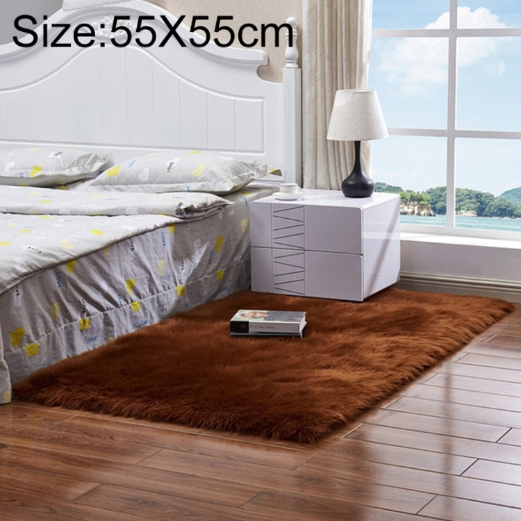 Luxury Rectangle Square Soft Artificial Wool Sheepskin Fluffy Rug Fur Carpet