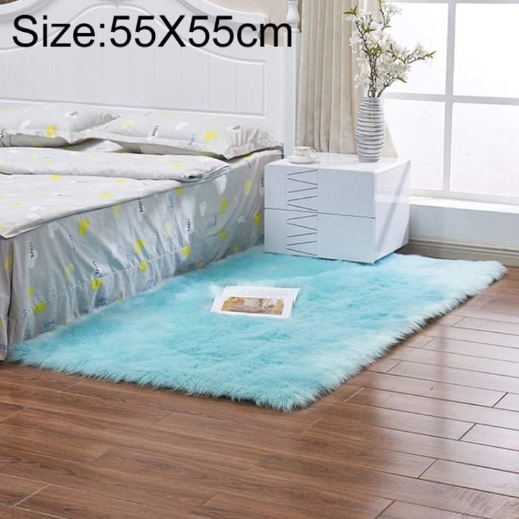 Luxury Rectangle Square Soft Artificial Wool Sheepskin Fluffy Rug Fur Carpet