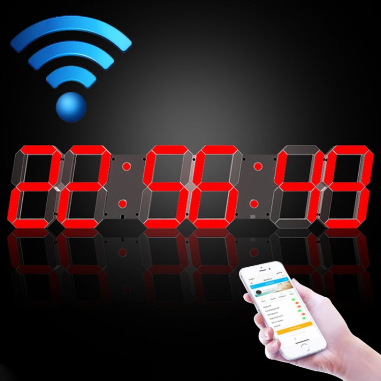 Creative LED Digital Wall Clock Multi-function WIFI Clock