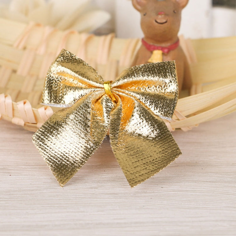 12 PCS Flocked Bow Christmas Tree Decoration