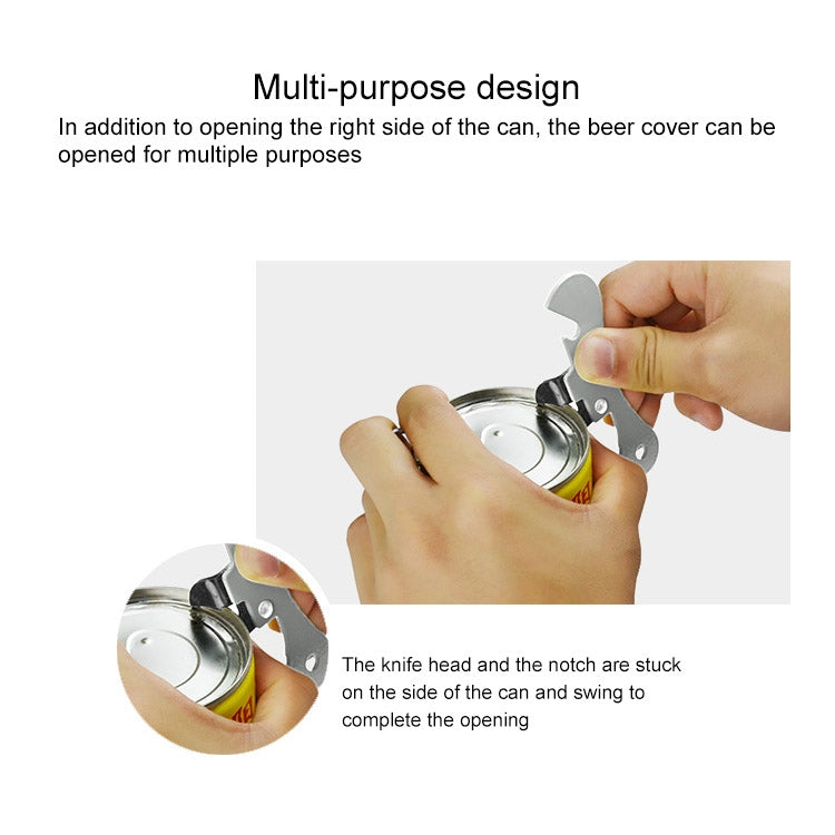 2 PCS  Stainless Steel Bottle Opener Can Opener Multifunctional Kitchen Tool